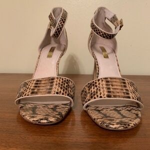 Louise et Cie - Snakeskin Sandal Heels 8.5